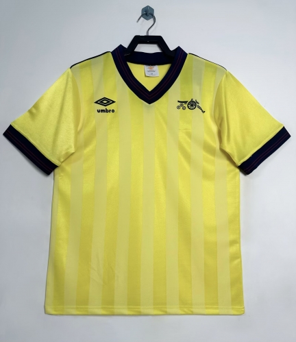 83/86 Retro Version Arsenal Away Yellow Thailand Soccer Jersey AAA-811