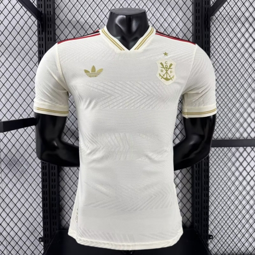 Player Version 2025/26 CR Flamengo 2nd Away Light Yellow Thailand Soccer Jersey AAA-908/MY/308