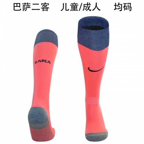 2025/26 Barcelona 2nd Away Rose Red Adult/Youth/Kids Thailand Soccer Socks