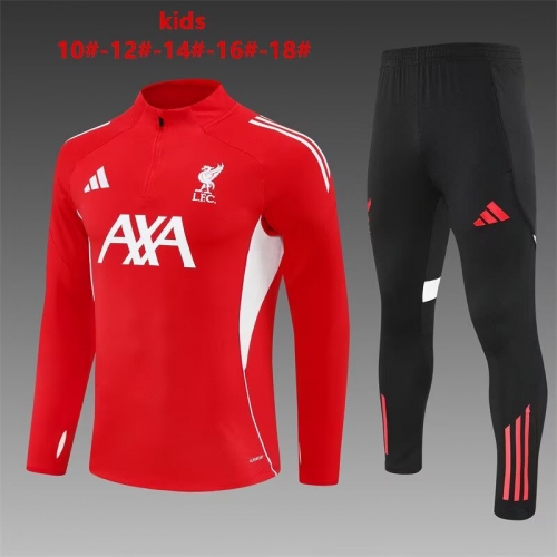 Kids 2025/26 Liverpool Red Kids/Youth Soccer Tracksuit Uniform-815/411