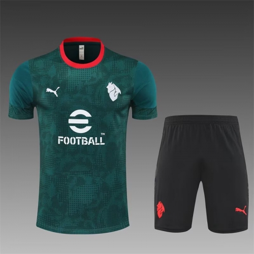 Camouflage 2025/26 AC Milan Green Shorts-Sleeve Tracksuit Uniform-801