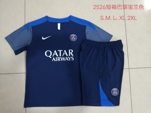 2025/26 Paris SG Royal Blue Shorts-Sleeve Thailand Soccer Uniform-815