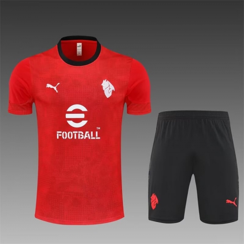 Camouflage 2025/26 AC Milan Red Shorts-Sleeve Tracksuit Uniform-801