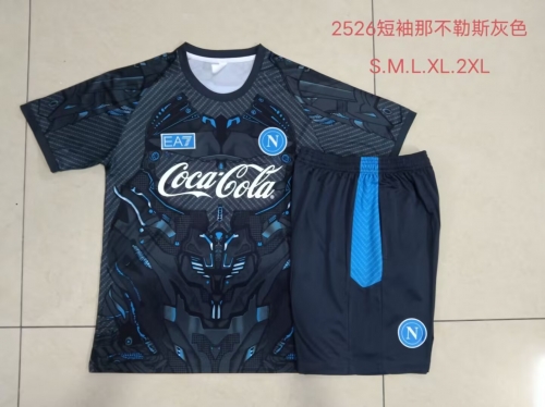 2025/26 Napoli Dark Gray Thailand Soccer Tracksuit Unifrom-815