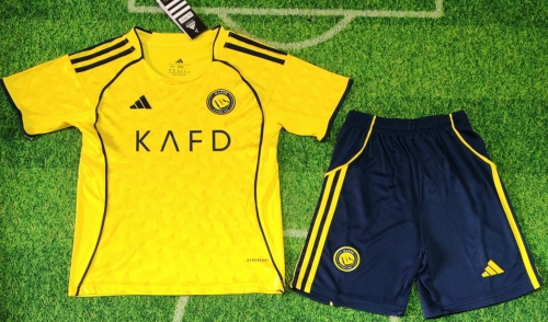 Kids 2025/26 Al-Nassr FC Home Yellow Kids/Youth Soccer Uniform-123/530