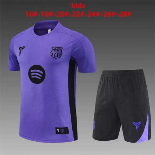Kids 2025/26 Barcelona Purple Kids/Youth Soccer Tracksuit Uniform-801