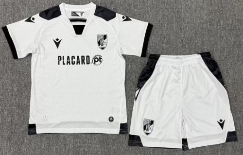 Kids 2024/25 Vitória SC Home White Kids/Youth Soccer Uniform-522