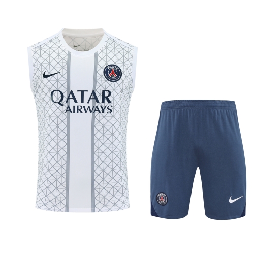 2025/26 Paris SG White Thailand Soccer Training Vest Suit-418