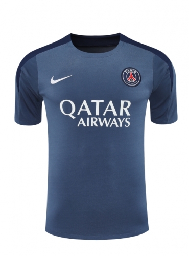 2025/26 Paris SG Gray Blue Thailand Soccer Training Jerseys-418