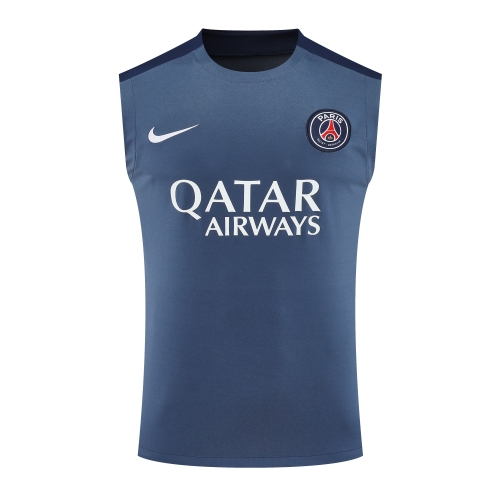 2025/26 Paris SG Gray Blue Thailand Soccer Training Vest -418