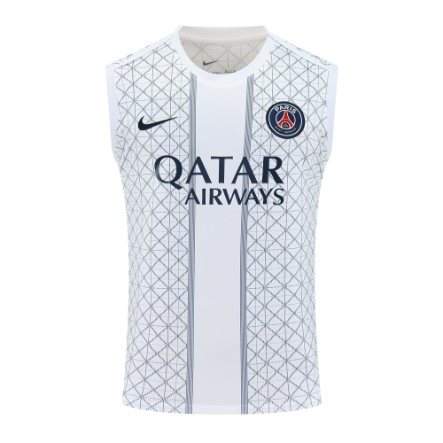 2025/26 Paris SG White Thailand Soccer Training Vest -418