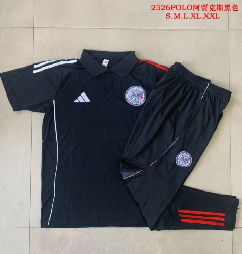2025/26 Ajax Black Thailand Polo Uniform-815