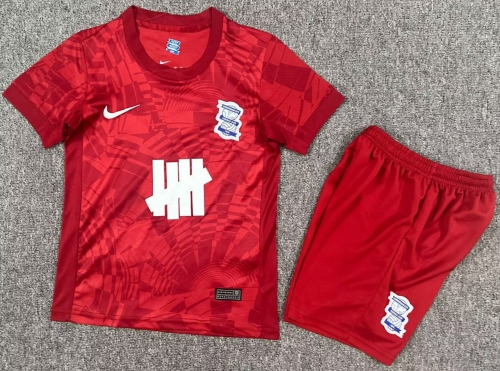 Kids 2025/26 Birmingham City 2nd Away Red Kids/Youth Soccer Uniform-1040