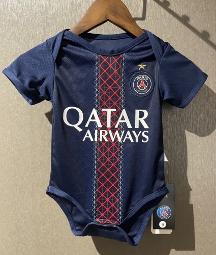 With Star (Size 9/12 )2025-26 PSG Home Royal Blue Baby Soccer Uniform-308