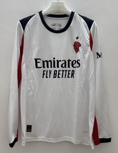 2025/26 AC Milan Away White LS Thailand Soccer Jetsey AAA-410