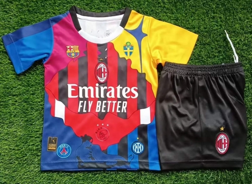 2025/26 Special Version AC Milan Color Kids/Youth Soccer Uniform-812