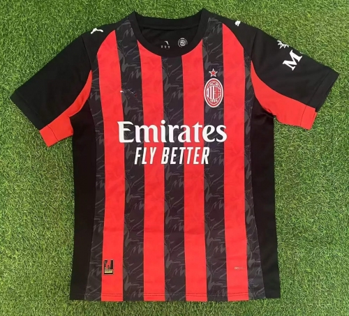2025/26 AC Milan Home Red & Black Thailand Soccer Jersey AAA-416/705/320