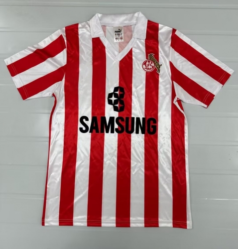 88/89 Retro Version FC Köln 2nd Away Red & White Thailand Soccer Jersey AAA-503