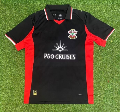2025/26 Southampton 2nd Away Black Thailand Soccer Jersey AAA