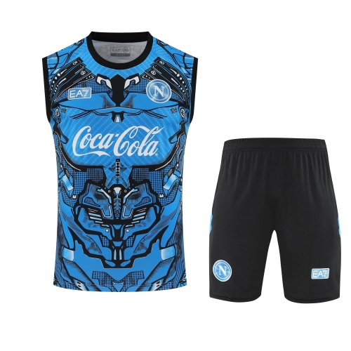 2025/26 SSC Napoli Sky Blue Thailand Soccer Training Vest Suit-418