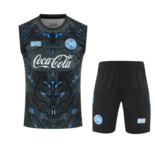 2025/26 SSC Napoli Gray Thailand Soccer Training Vest Suit-418