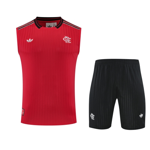 2025/26 CR Flamengo Red Thailand Soccer Training Vest Suit-418