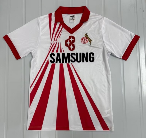 90/91 Retro Version FC Köln Home Red & White Thailand Soccer Jersey AAA-503