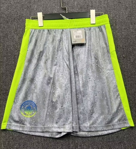 2025/26 Manchester City 2nd Away Gray Thailand Soccer Shorts-315