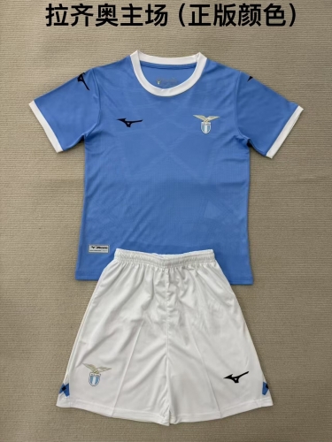 Kids 2025/26 Lazio Home Blue Kids/Youth Soccer Uniform-208