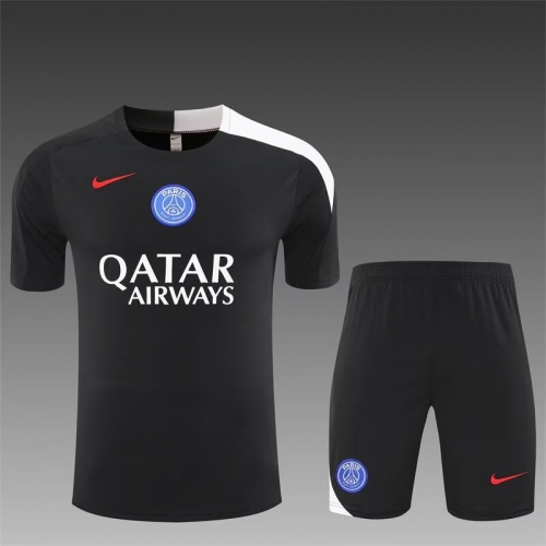 2025/26 Paris SG Black Shorts-Sleeve Thailand Soccer Uniform-801