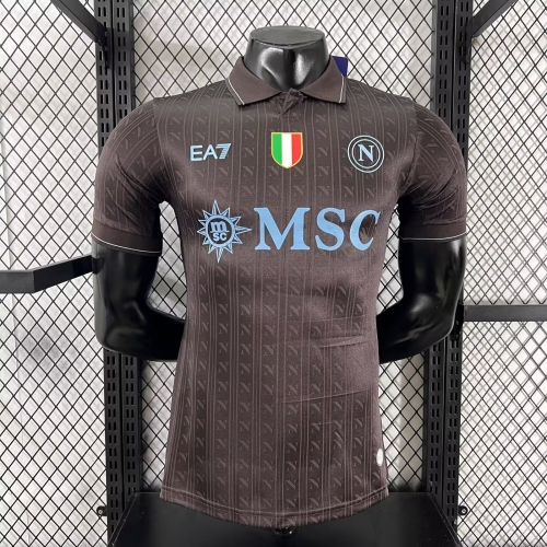 Player Version 2025/26 Napoli 2nd Away Black Thailand Soccer Jersey AAA-16/88/308