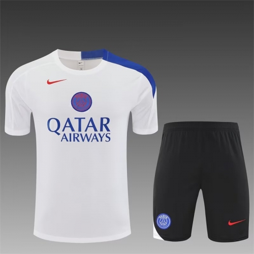 2025/26 Paris SG White Shorts-Sleeve Thailand Soccer Uniform-801