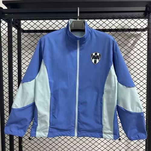 Double-Sided 2025/26 Monterrey Blue Windbreaker Hoodies Top-47