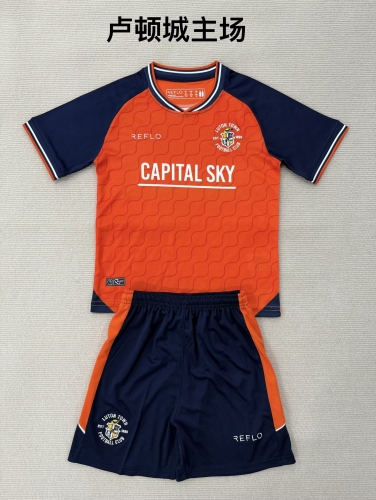 Kids 2025/26 Luton Town Home Rose Red Kids/Youth Soccer Uniform-208