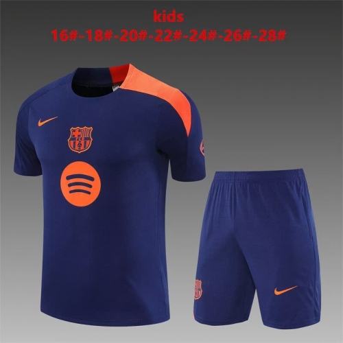 Kids 2025/26 Barcelona Royal Blue Kids/Youth Soccer Tracksuit Uniform-801