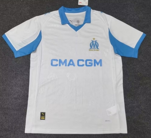2025-2026 Olympique de Marseille Home White Thailand Soccer Jersey AAA-312
