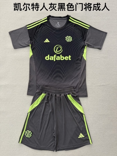 2025/26 Celtic Goalkeeper Black & Gray Soccer Uniform-208