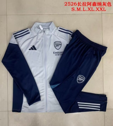 2025/26 Arsenal Light Gray Soccer Jacket Uniform-815
