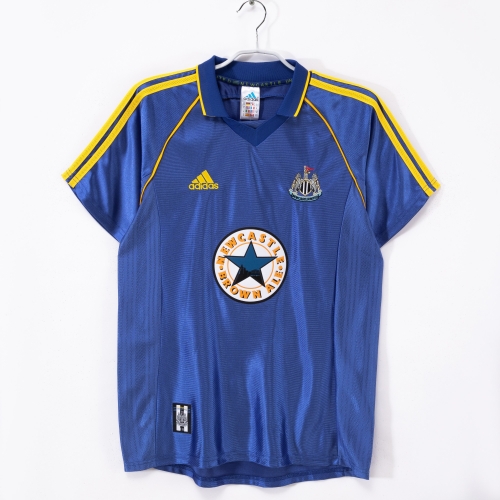 99/00 Retro Version Newcastle United Away Blue Thailand Soccer Jersey AAA-710