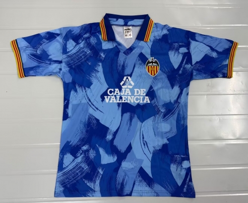90/91 Retro Version Valencia Away Blue Thailand Soccer Jersey AAA-503