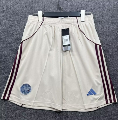 2025/26 Ajax 2nd Away White Thailand Soccer Shorts-315