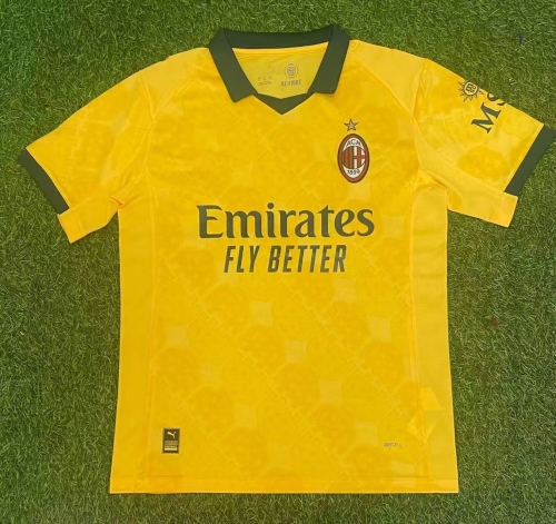2025/26 AC Milan 2nd Away Yellow Thailand Soccer Jersey AAA-416