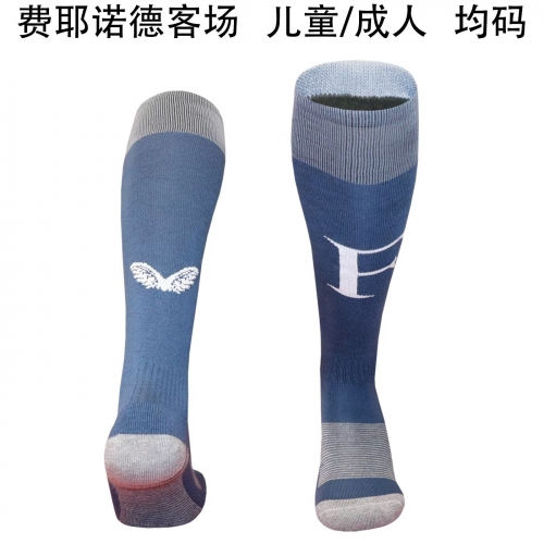 Kids/Youth 2025/26 Feyenoord Rotterdam Away Blue Thailand Soccer Socks