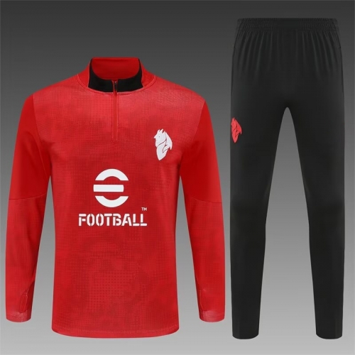 Camouflage 2025/26 AC Milan Red Soccer Tracksuit Uniform-801
