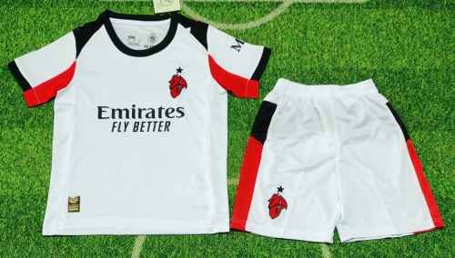 Kids 2025/26 AC Milan Away White Kids/Youth Soccer Uniform