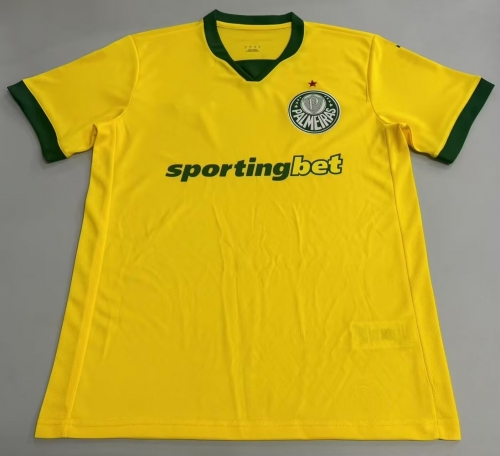 2025/26 SE Palmeiras 2nd Away Yellow Thailand Soccer Jersey AAA-908
