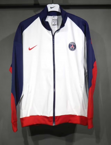 Player Version 2025-26 Paris SG White Windbreaker Hoodies Top-703