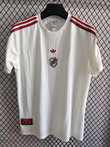 2025/26 Retro CA River Plate White Soccer Cotton T-Shirts-23/47/510