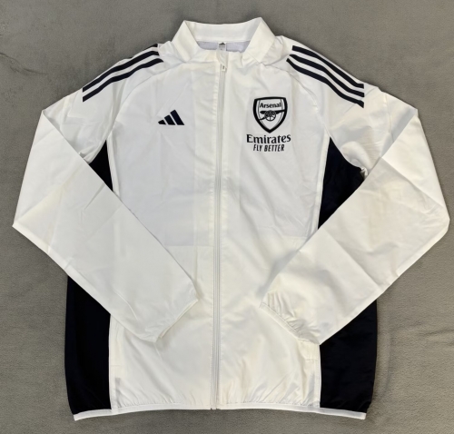2025-26 Arsenal White Windbreaker Hoodies Top-510/LH/66