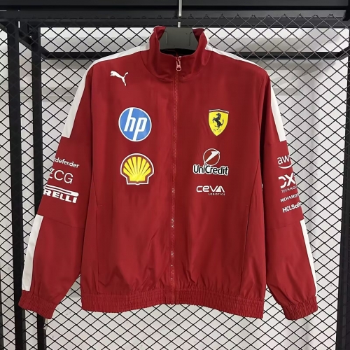 (Size S-3XL) 2025/26 Ferrar Red Formula One Jacket Racing Top-47
